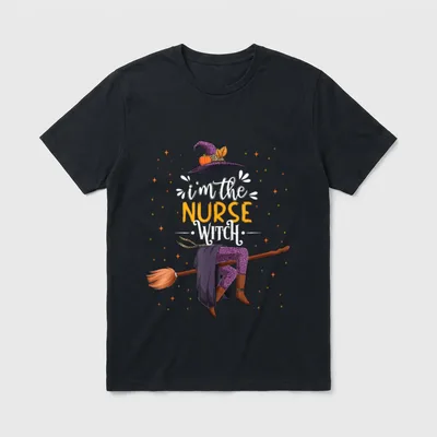 Im the Nurse Witch Halloween Matching T-Shirt – Classic T-Shirt in Black