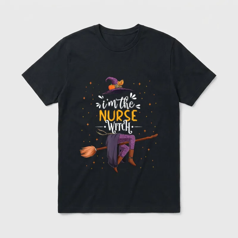 Im the Nurse Witch Halloween Matching T-Shirt – Classic T-Shirt in Black