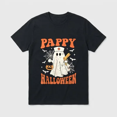 Boo Ghost Nurses Pappy Halloween OBGYN T-Shirt – Classic T-Shirt in Black