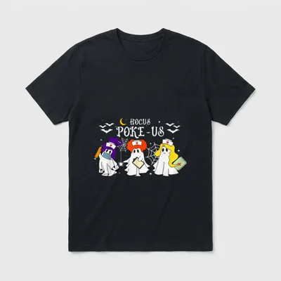 Hocus Poke-us Witch Nurse Halloween Medical T-Shirt – HOCUS POKE-US – Classic T-Shirt in Black