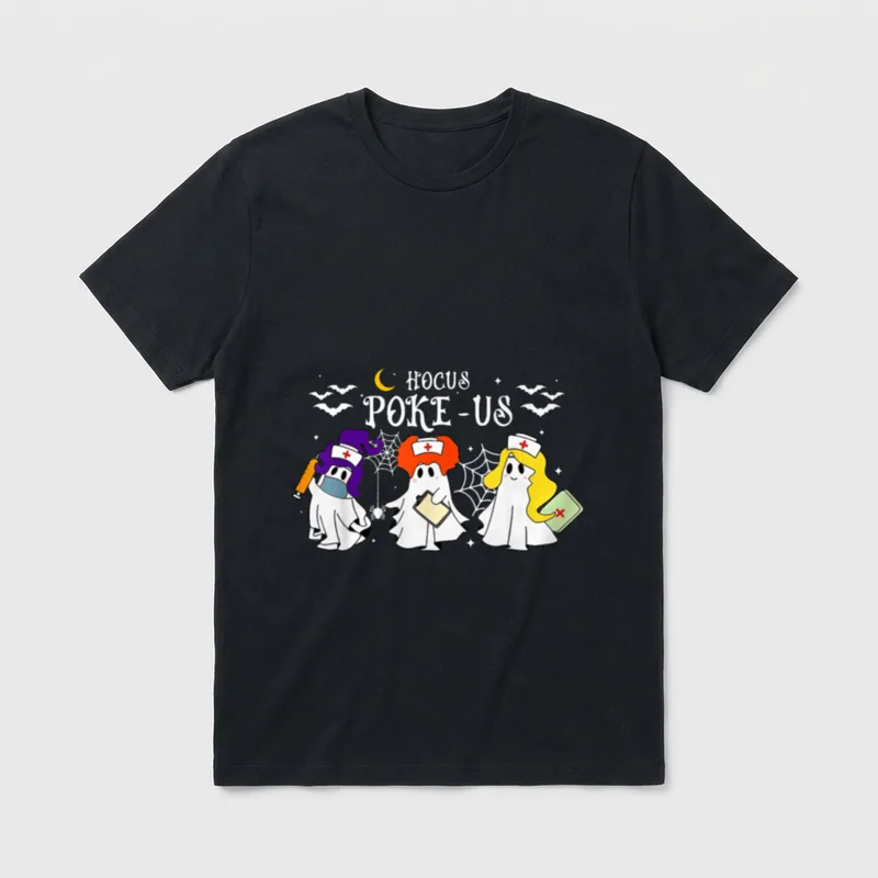 Hocus Poke-us Witch Nurse Halloween Medical T-Shirt – HOCUS POKE-US – Classic T-Shirt in Black