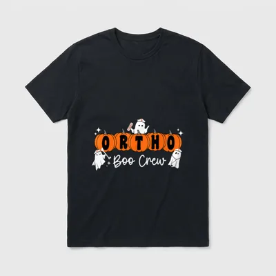 Boo Crew Ghost Pumpkin Orthopedic Nurse T-Shirt – Classic T-Shirt in Black