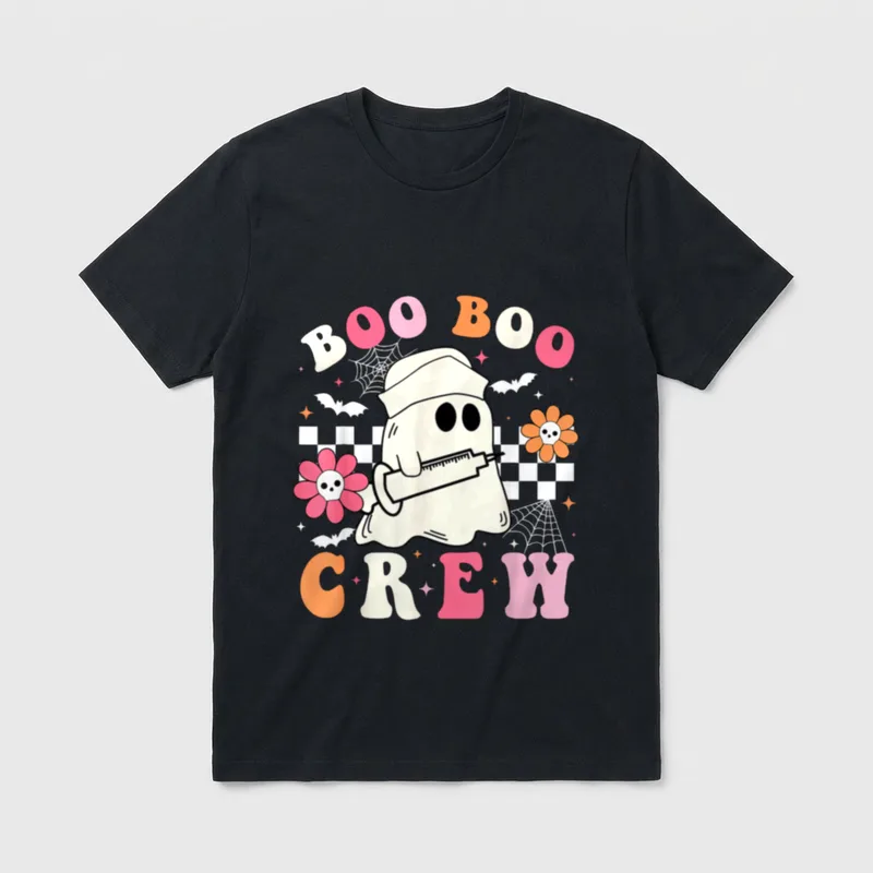 Boo Crew Nurse Halloween Outfits T-Shirt – Classic T-Shirt in Black