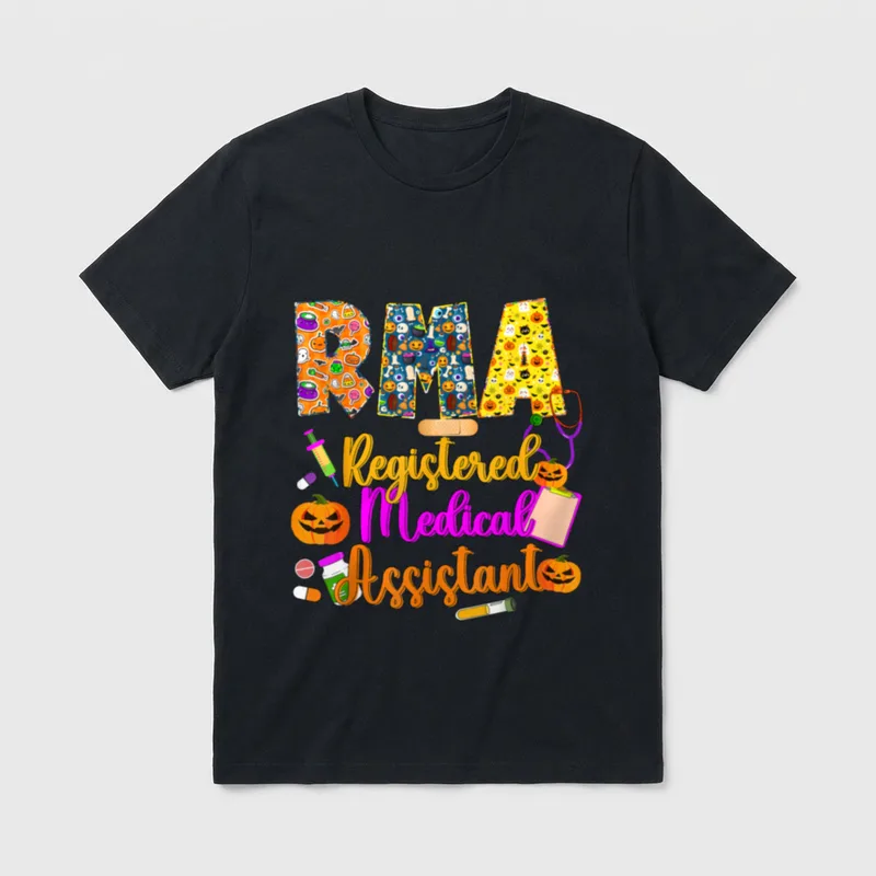 Halloween Rma Registered Medical Assistant Nurse T-Shirt – Classic T-Shirt in Black