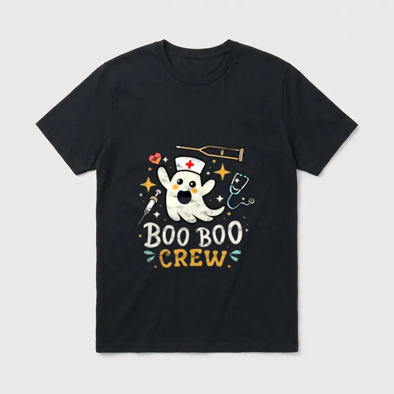 Halloween Nurse Costume Ghost Medic Doctor T-Shirt – Classic T-Shirt in Black