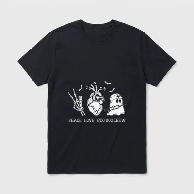 Love Boo Boo Crew Lazy Halloween T-Shirt – Classic T-Shirt in Black