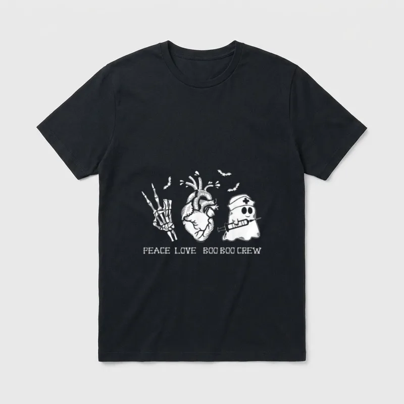 Love Boo Boo Crew Lazy Halloween T-Shirt – Classic T-Shirt in Black