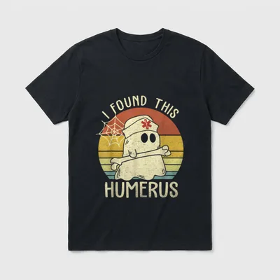 I Found This Humerus Halloween Nurse T-Shirt – Classic T-Shirt in Black