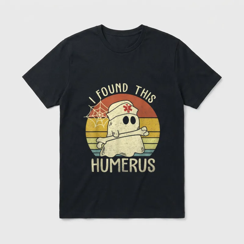 I Found This Humerus Halloween Nurse T-Shirt – Classic T-Shirt in Black