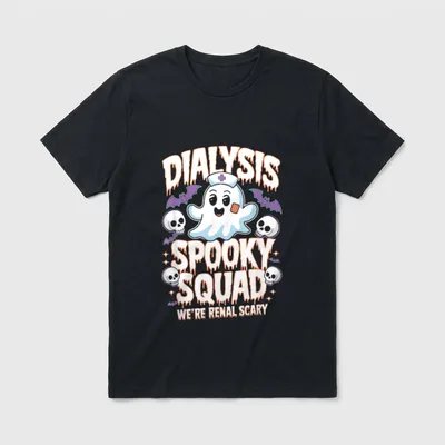 Spooky Squad We're Renal Scary Nurse T-Shirt – Classic T-Shirt in Black