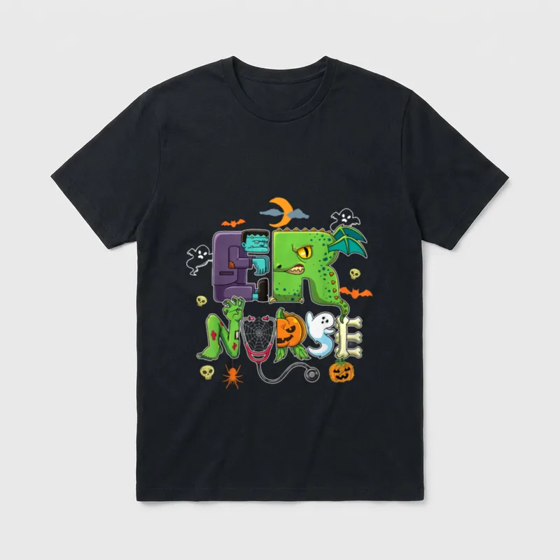 Halloween ER Nurse Emergency Room Department T-Shirt – Classic T-Shirt in Black
