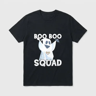 Boo Boo Squad Ghost Funny Nurse T-Shirt – Classic T-Shirt in Black