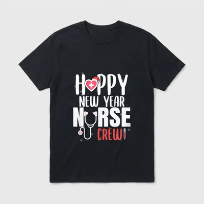Happy New Year Nurse Crew Favorite T-Shirt – Classic T-Shirt in Black