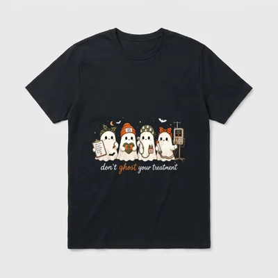 Ghost Your Treatment Funny Dialysis Nurse T-Shirt – don’t ghost your treatment – Classic T-Shirt in Black
