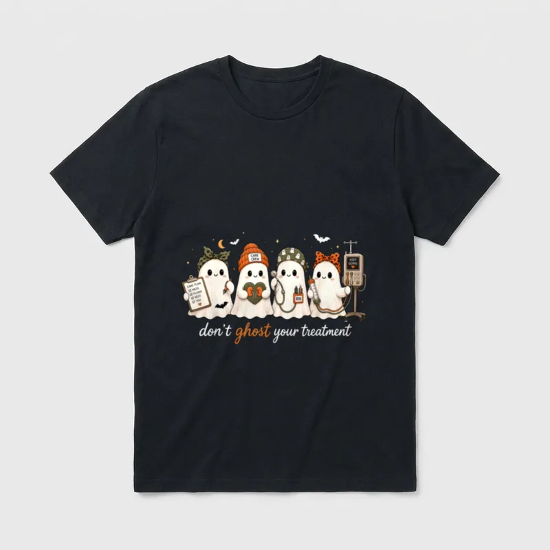 Ghost Your Treatment Funny Dialysis Nurse T-Shirt – don’t ghost your treatment – Classic T-Shirt in Black