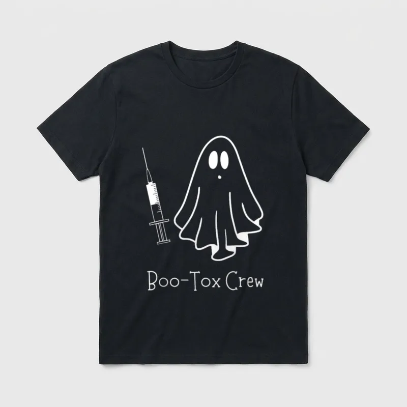Ghost BOO-Tox Crew Nurse Injector Halloween T-Shirt – Classic T-Shirt in Black