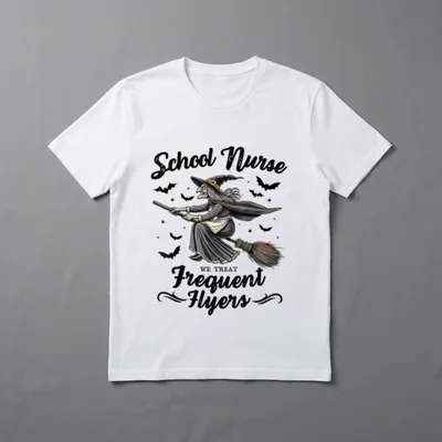 School Nurse We Treat Frequent Witch T-Shirt – Classic T-Shirt in Black