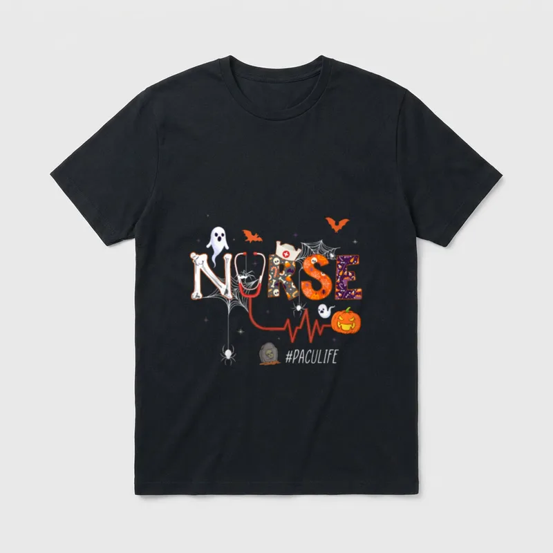 PACU Nurse Pumpkin Halloween Post Anesthesia T-Shirt – Classic T-Shirt in Black