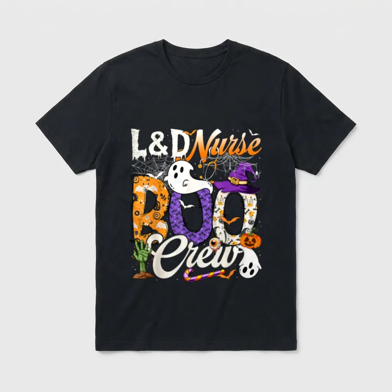 L D Nurse Boo Crew Halloween T-Shirt – Classic T-Shirt in Black