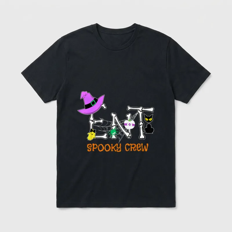 ENT Nurse Spooky Halloween Otolaryngology Ear T-Shirt – Classic T-Shirt in Black