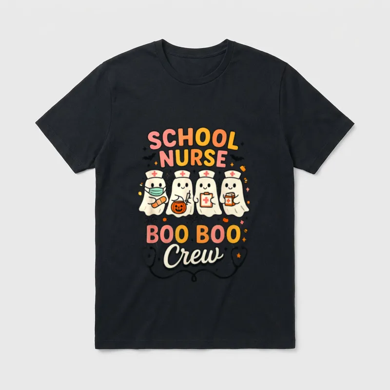 School Nurse Boo Boo Crew Halloween T-Shirt – Classic T-Shirt in Black