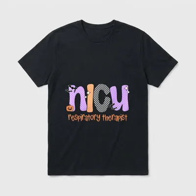 Respiratory Therapist Halloween Spooky RT Nurse T-Shirt – Classic T-Shirt in Black