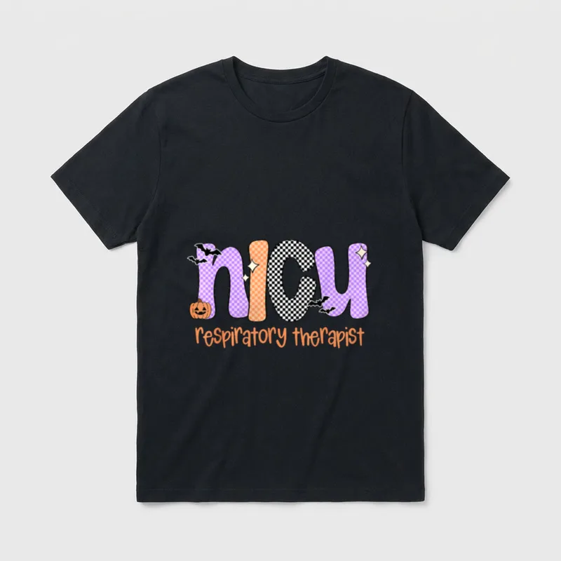 Respiratory Therapist Halloween Spooky RT Nurse T-Shirt – Classic T-Shirt in Black