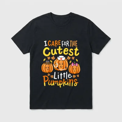 Thanksgiving Nurse I Care T-Shirt – Classic T-Shirt in Black