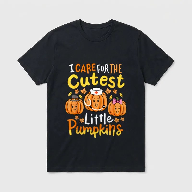 Thanksgiving Nurse I Care T-Shirt – Classic T-Shirt in Black