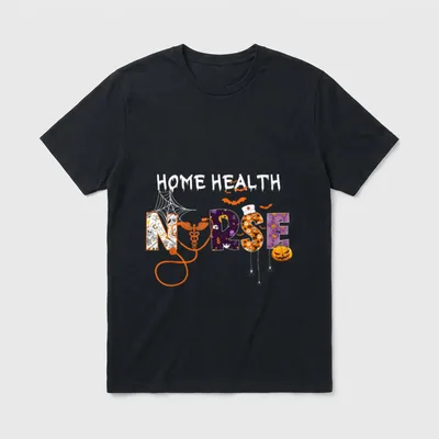 Home Health Nurse Care Nursing Halloween T-Shirt – Classic T-Shirt in Black