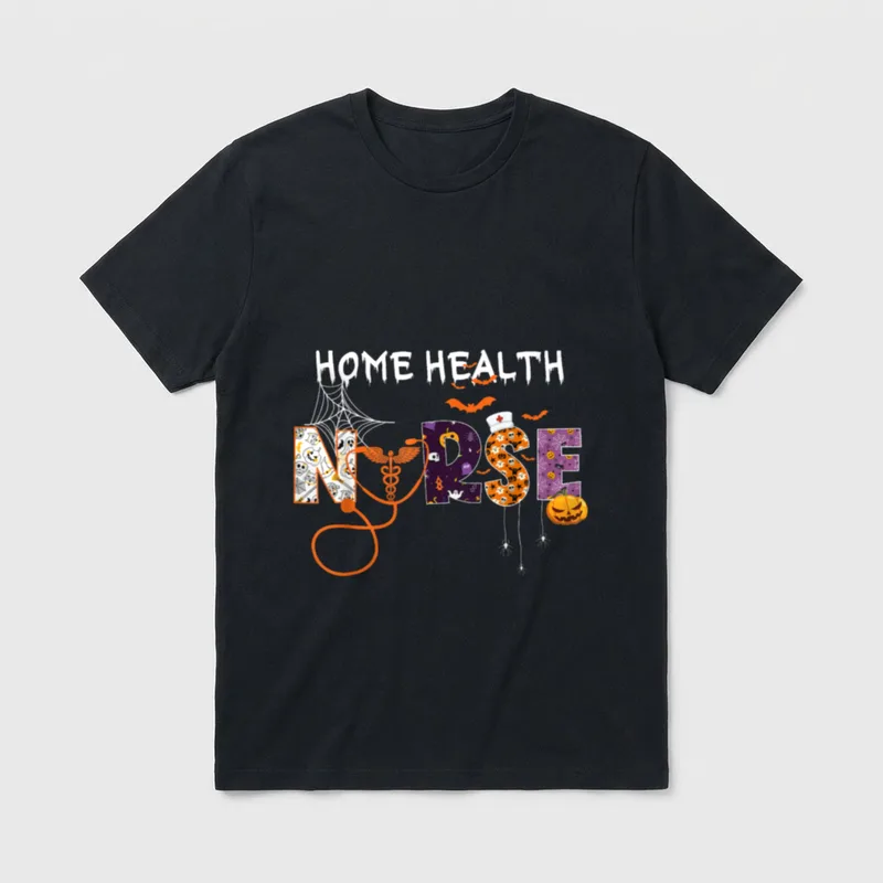 Home Health Nurse Care Nursing Halloween T-Shirt – Classic T-Shirt in Black