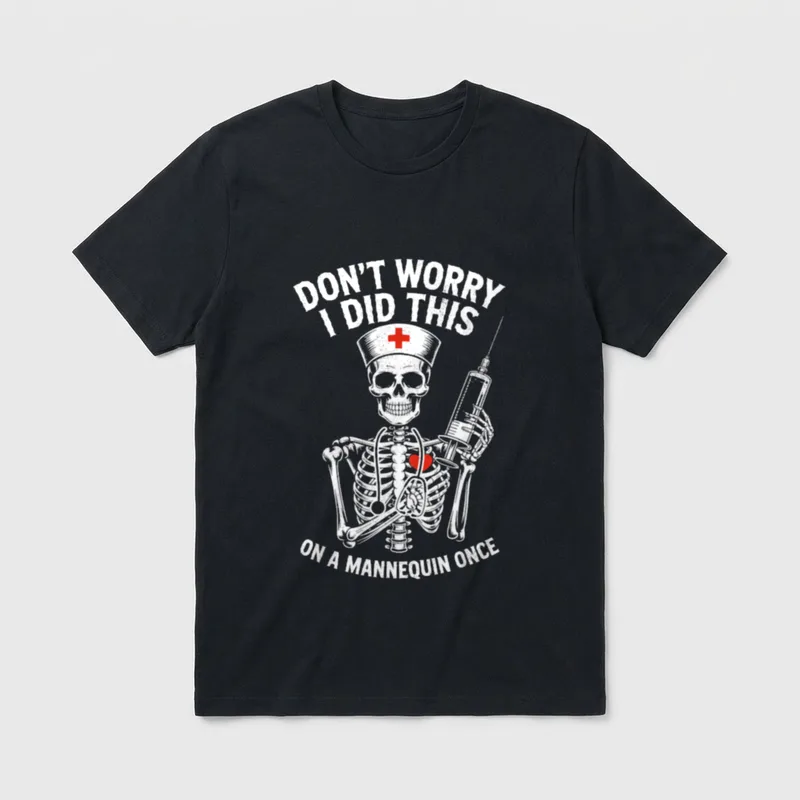 Mannequin Once Nurse Skeleton T-Shirt – Classic T-Shirt in Black