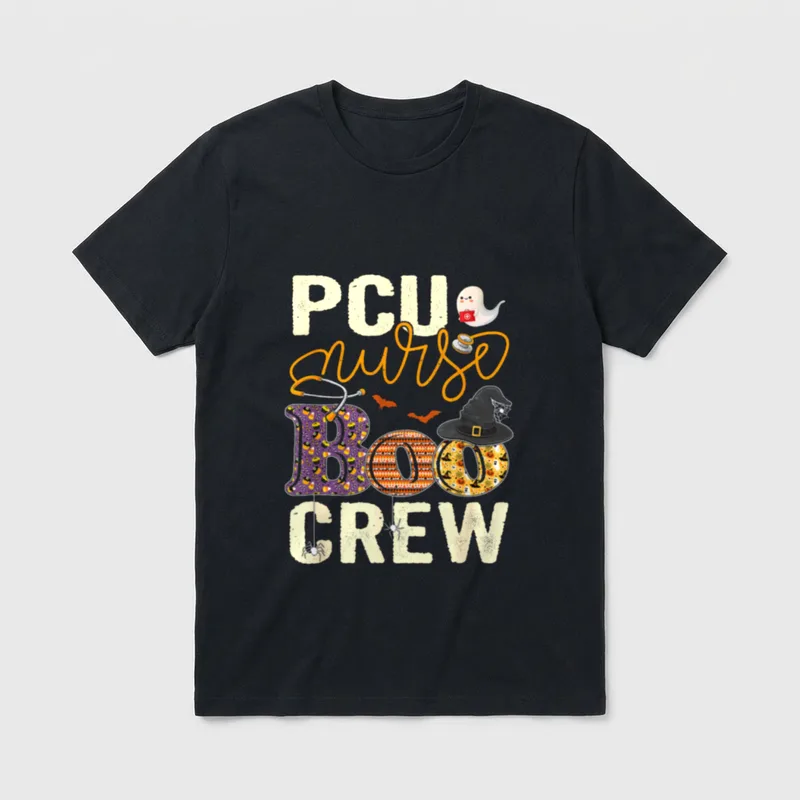 Scary Nurse Halloween Ghost Spider PCU T-Shirt – Classic T-Shirt in Black