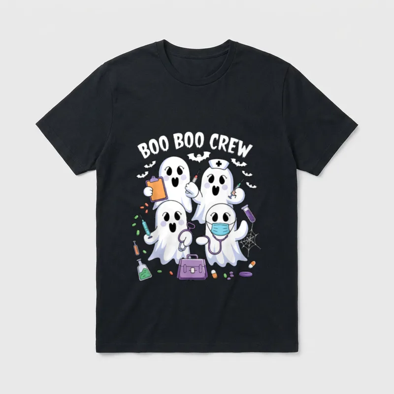 Boo Boo Crew Nurse Halloween Great T-Shirt – Classic T-Shirt in Black