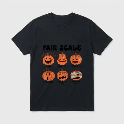 Spooky Pumpkin Fall Halloween Trauma Pain T-Shirt – Classic T-Shirt in Black
