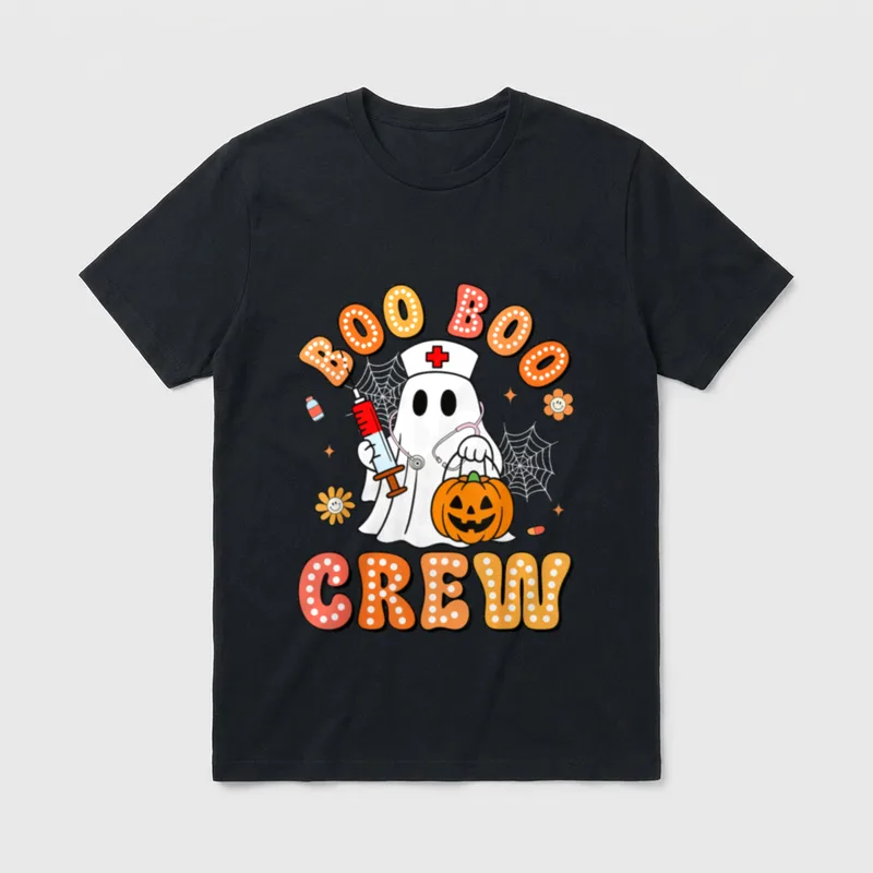 Boo Boo Crew Nurse Funny Girl T-Shirt – Classic T-Shirt in Black