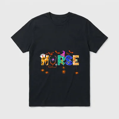 Nurse Spooky Nursing Halloween T-Shirt – Classic T-Shirt in Black