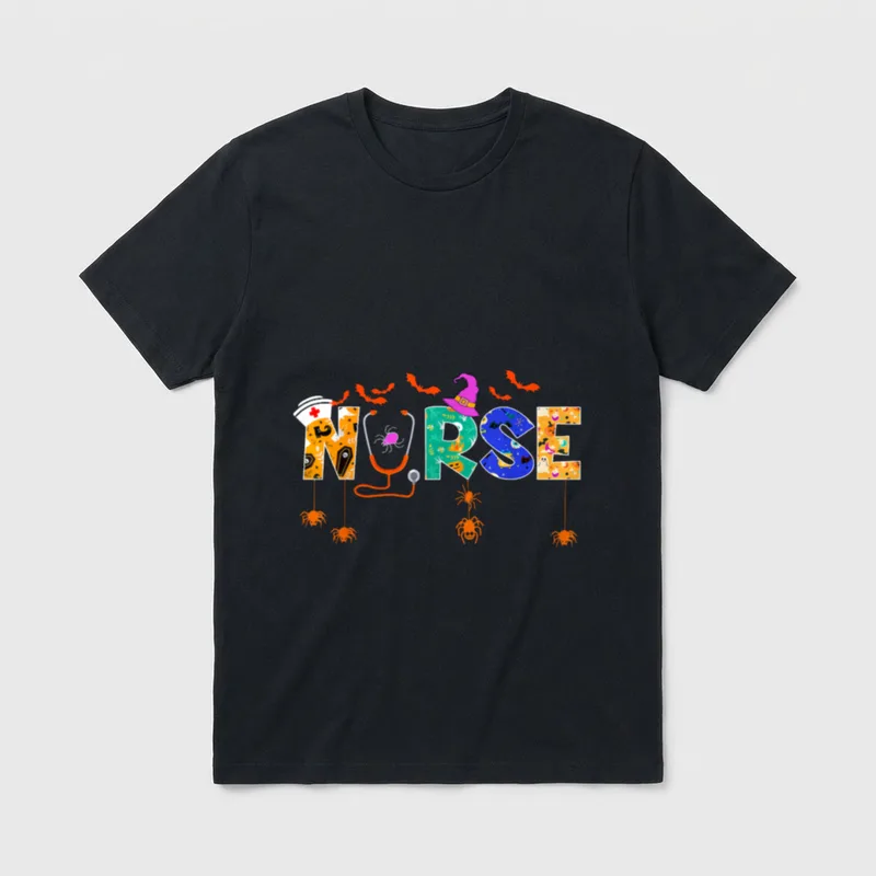 Nurse Spooky Nursing Halloween T-Shirt – Classic T-Shirt in Black
