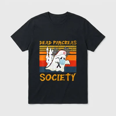 Ghost Nurse Dead Pancreas Society Halloween T-Shirt – Classic T-Shirt in Black