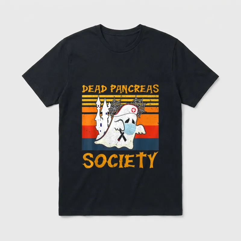Ghost Nurse Dead Pancreas Society Halloween T-Shirt – Classic T-Shirt in Black