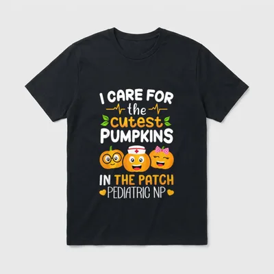 Pediatric NP Nurse Halloween I Care T-Shirt – Classic T-Shirt in Black