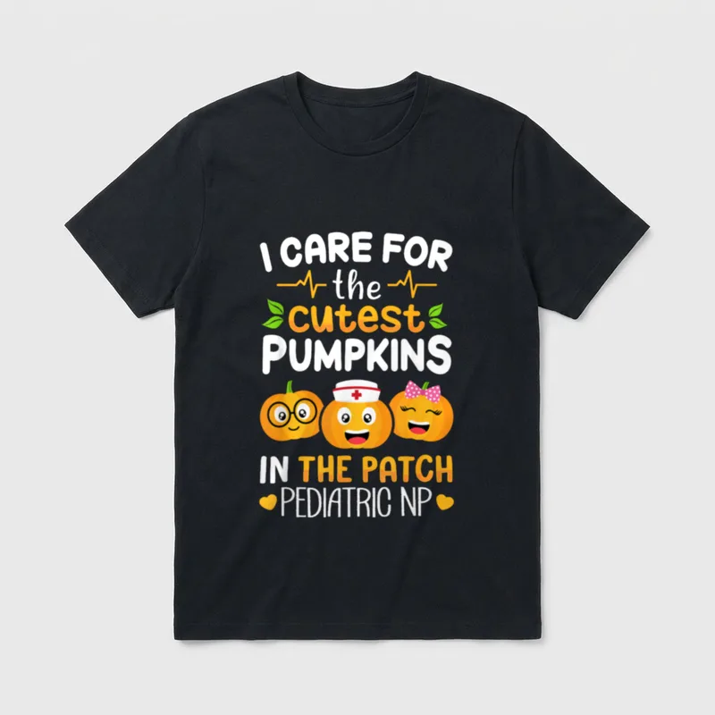 Pediatric NP Nurse Halloween I Care T-Shirt – Classic T-Shirt in Black