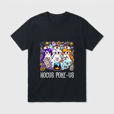 Witches Nurse Spooky Witch Halloween Nursing T-Shirt – Classic T-Shirt in Black