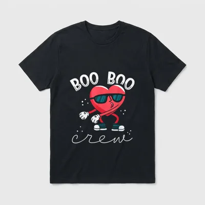 Boo Crew Cute Valentine's Day Nursing T-Shirt – Classic T-Shirt in Black