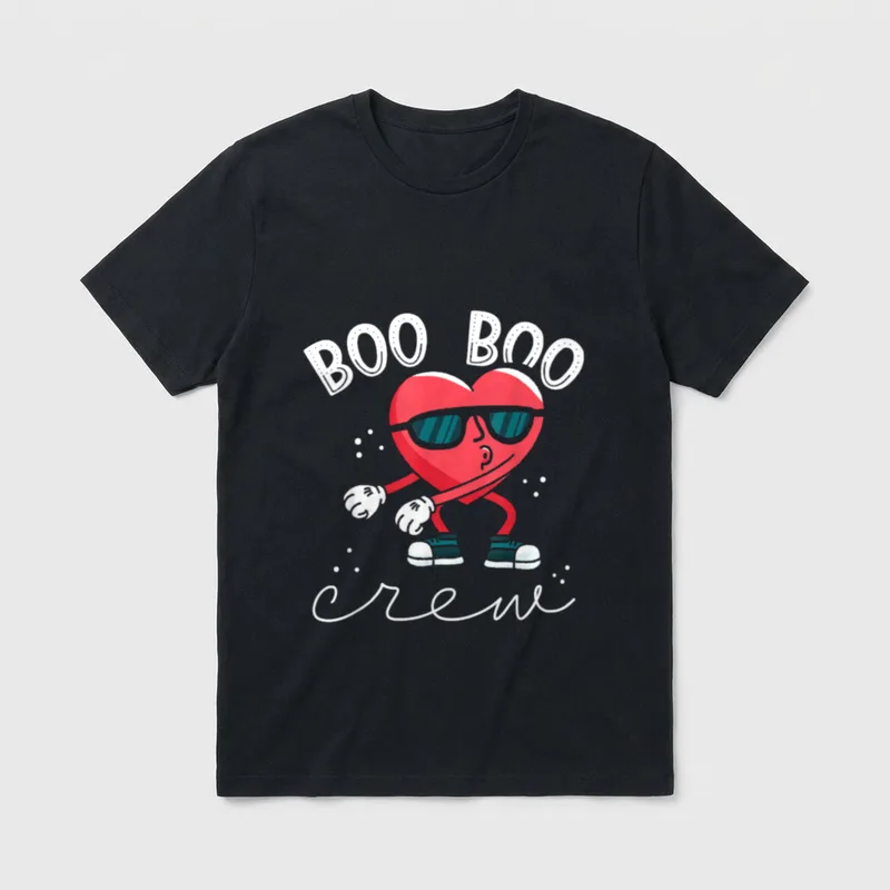 Boo Crew Cute Valentine's Day Nursing T-Shirt – Classic T-Shirt in Black