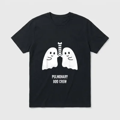 Pulmonary Boo Crew Cute Doctor Nurse T-Shirt – Classic T-Shirt in Black