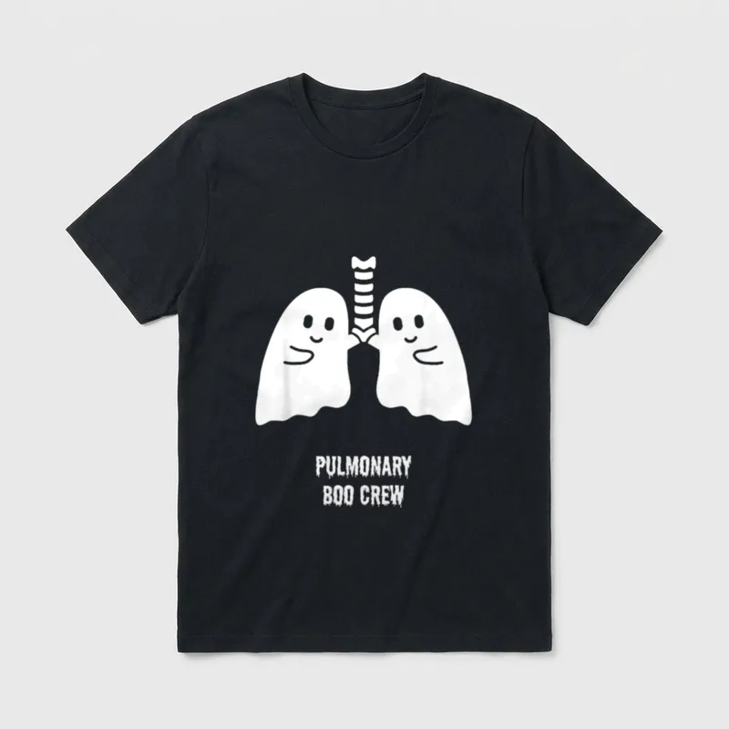 Pulmonary Boo Crew Cute Doctor Nurse T-Shirt – Classic T-Shirt in Black