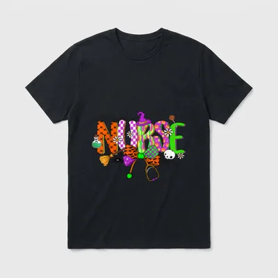 Preppy Nurse Boo Boo Crew Spooky T-Shirt – Classic T-Shirt in Black