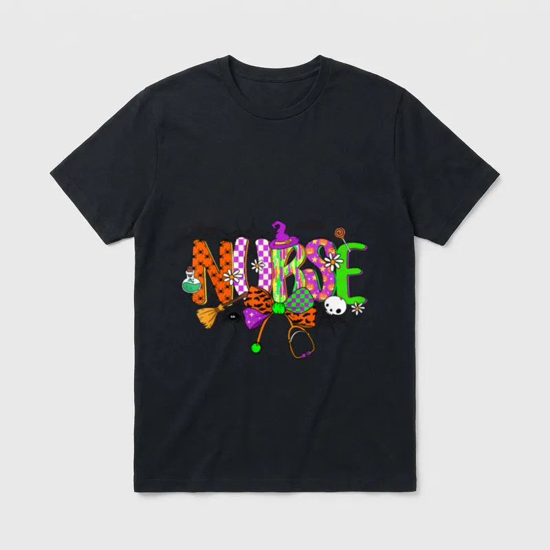 Preppy Nurse Boo Boo Crew Spooky T-Shirt – Classic T-Shirt in Black