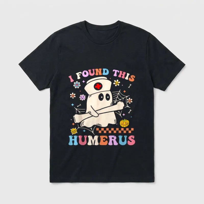 Groovy I Found This Humerus Halloween T-Shirt – Classic T-Shirt in Black